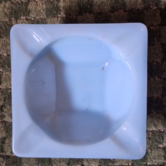 Antique late 20s early 30s fire king ashtray. Blue azurite Fire King - Picture 1 of 2